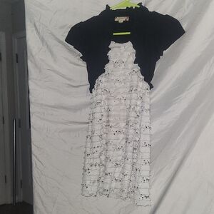 Speechless Black and White Floral Dress